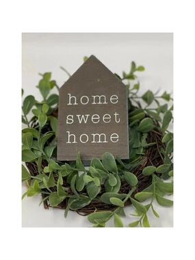 Farmhouse Mini Sign Home Sweet Home Tiered Tray Decor Brown Gray Neutral Kitchen